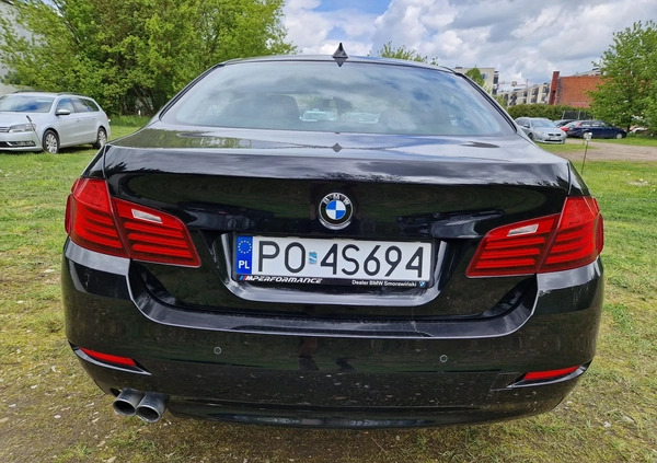 BMW Seria 5 cena 60500 przebieg: 139500, rok produkcji 2016 z Poznań małe 497